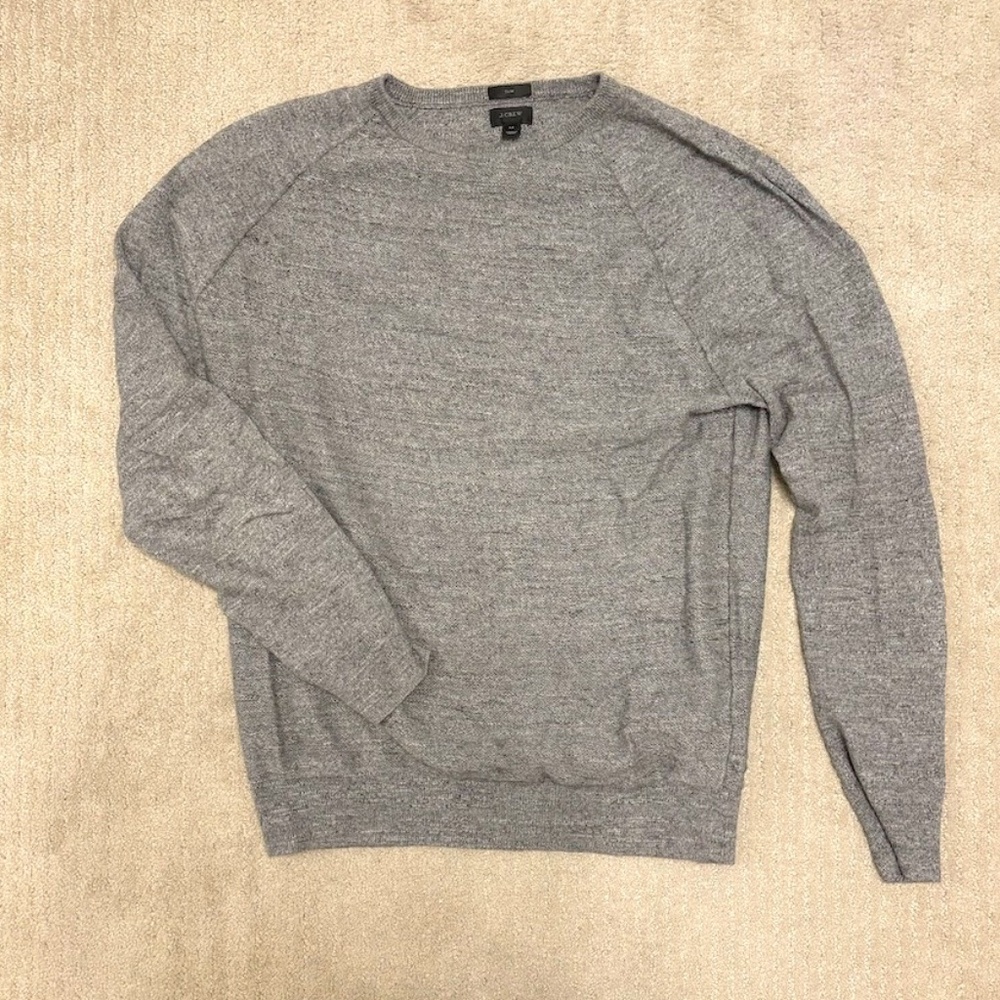 J. Crew, Mens Sweater, Heather Grey, Size Medium